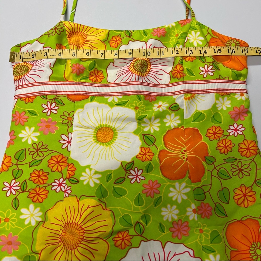 F.L.P Babydoll Floral Mini Sundress Size 11 Zip Reversible 70s Inspired Twee - Picture 8 of 12